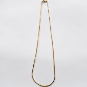 Dior Vintage Signed 18K Gold Plated Cobra Chain Necklace 24in, Dior Gold Chain